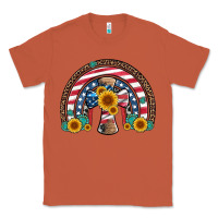 Copper cross american flag cowhide  leopard gemstone rainbow Classic Tee - Artiststas