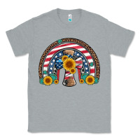 Heather Grey cross american flag cowhide  leopard gemstone rainbow Classic Tee - Artiststas