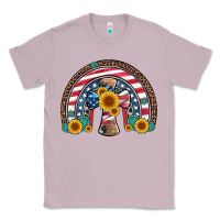 Lilac cross american flag cowhide  leopard gemstone rainbow Classic Tee - Artiststas