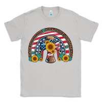 Moon Dust cross american flag cowhide  leopard gemstone rainbow Classic Tee - Artiststas