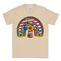 Mushroom cross american flag cowhide  leopard gemstone rainbow Classic Tee - Artiststas