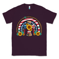 Plum cross american flag cowhide  leopard gemstone rainbow Classic Tee - Artiststas
