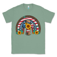 Sage cross american flag cowhide  leopard gemstone rainbow Classic Tee - Artiststas