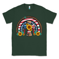 Sports Green cross american flag cowhide  leopard gemstone rainbow Classic Tee - Artiststas