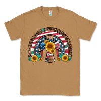 Toasted Coconut cross american flag cowhide  leopard gemstone rainbow Classic Tee - Artiststas