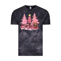 Cloud Black pink christmas trees with gift box bbs Vintage Tee - BundleAndBundleShop