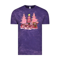 Cloud Purple pink christmas trees with gift box bbs Vintage Tee - BundleAndBundleShop