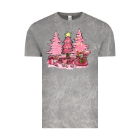 Cloud Rock pink christmas trees with gift box bbs Vintage Tee - BundleAndBundleShop