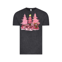 Vintage Black pink christmas trees with gift box bbs Vintage Tee - BundleAndBundleShop