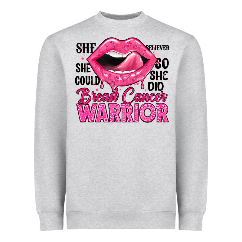 Breast Cancer Warrior Lips Heavyweight Sweatshirt by JahusDesignShop | Teevron