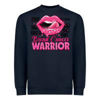 Navy breast cancer warrior lips Heavyweight Sweatshirt - JahusDesignShop