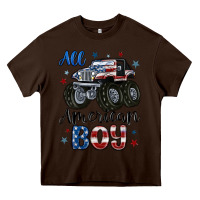 Chocolate Brown all american boy Heavy Core Tee - MaliasSmallBusiness