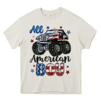 Cream all american boy Heavy Core Tee - MaliasSmallBusiness