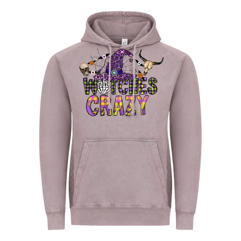 Witches Be Crazy Vintage Hoodie by CowhideDigitalArt | Teevron