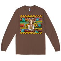 Chestnut goat sunflowers gemstones serape leopard glitter Long Sleeve Tee - Artiststas
