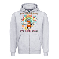 Heather Grey if you're happy and you know it its your meds Zipper Hoodie - MaliasSmallBusiness