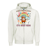 Oatmeal Heather if you're happy and you know it its your meds Zipper Hoodie - MaliasSmallBusiness