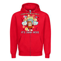 Red if you're happy and you know it its your meds Zipper Hoodie - MaliasSmallBusiness