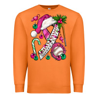 Carrot Pink Christmas Breast Cancer Ribbon Baseball Premium Sweatshirt - BundleAndBundleShop