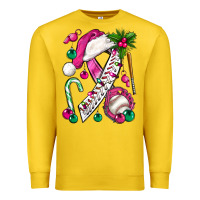 Lemon Pink Christmas Breast Cancer Ribbon Baseball Premium Sweatshirt - BundleAndBundleShop