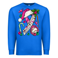 True Royal Pink Christmas Breast Cancer Ribbon Baseball Premium Sweatshirt - BundleAndBundleShop