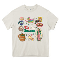 Cream tis the season Heavy Core Tee - MaliasSmallBusiness