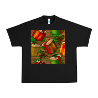 Black christmas gift box seamless pattern Urban Heavy Tee - BundleAndBundleShop