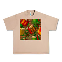 Burro christmas gift box seamless pattern Urban Heavy Tee - BundleAndBundleShop