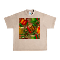 French Oak christmas gift box seamless pattern Urban Heavy Tee - BundleAndBundleShop