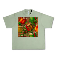Oil Green christmas gift box seamless pattern Urban Heavy Tee - BundleAndBundleShop