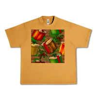 Peanut Butter christmas gift box seamless pattern Urban Heavy Tee - BundleAndBundleShop