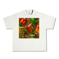 Pistachio christmas gift box seamless pattern Urban Heavy Tee - BundleAndBundleShop