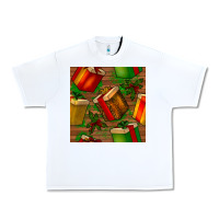 White christmas gift box seamless pattern Urban Heavy Tee - BundleAndBundleShop