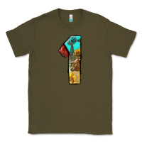 Army Green farm life alphabet numbers 1 Classic Tee - BundleAndBundleShop