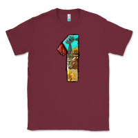 Burgundy farm life alphabet numbers 1 Classic Tee - BundleAndBundleShop