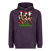 Plum christmas three cows mooey christmas Heavyweight Hoodie - MaliasSmallBusiness