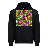Black Mardi Gras jester had and crawfish with leopard pa Urban Hoodie - HowdyJamesFarm