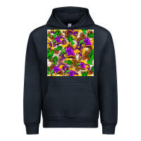 Navy Mardi Gras jester had and crawfish with leopard pa Urban Hoodie - HowdyJamesFarm