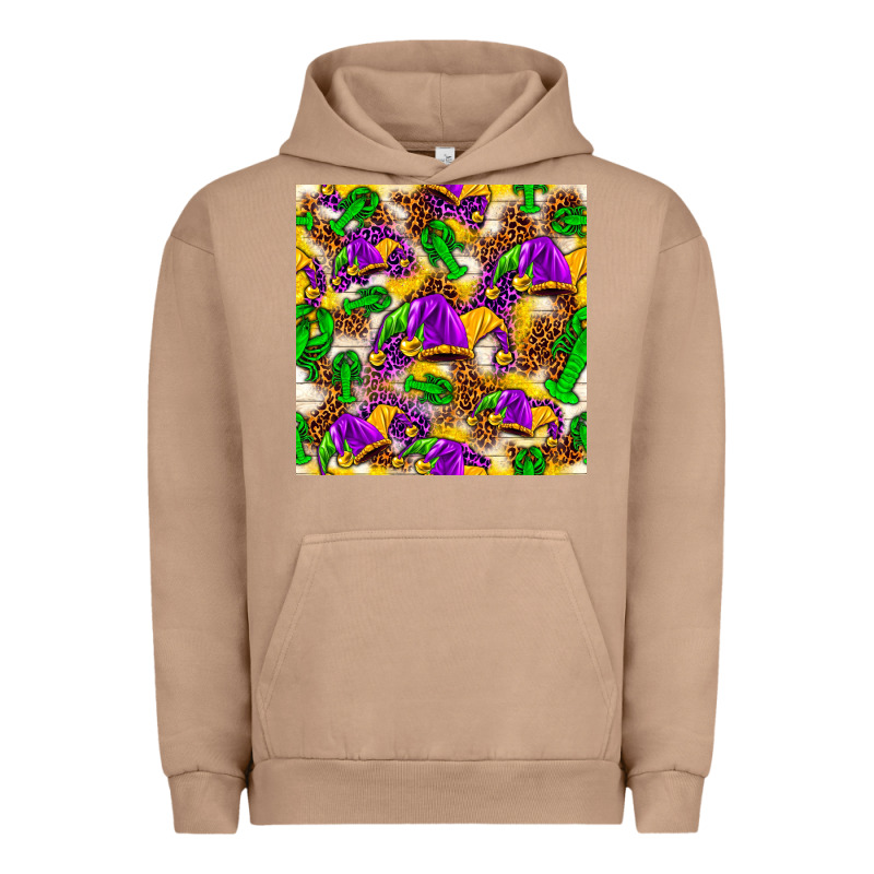 Mardi Gras Jester Had And Crawfish With Leopard Pa Urban Hoodie by HowdyJamesFarm | Teevron