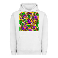 Pigment Lunar Rock Mardi Gras jester had and crawfish with leopard pa Urban Hoodie - HowdyJamesFarm