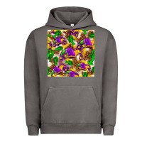 Pigment Tornado Mardi Gras jester had and crawfish with leopard pa Urban Hoodie - HowdyJamesFarm