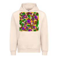 Sandshell Mardi Gras jester had and crawfish with leopard pa Urban Hoodie - HowdyJamesFarm