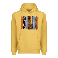 Antique Gold Western Cowhide Glitter Aztec Leopard Pattern Brushstroke Premium Hoodie - Bettercallsaul