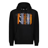 Black Western Cowhide Glitter Aztec Leopard Pattern Brushstroke Premium Hoodie - Bettercallsaul