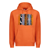 Carrot Western Cowhide Glitter Aztec Leopard Pattern Brushstroke Premium Hoodie - Bettercallsaul