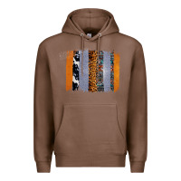 Chestnut Western Cowhide Glitter Aztec Leopard Pattern Brushstroke Premium Hoodie - Bettercallsaul