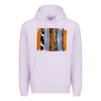 Lilac Western Cowhide Glitter Aztec Leopard Pattern Brushstroke Premium Hoodie - Bettercallsaul