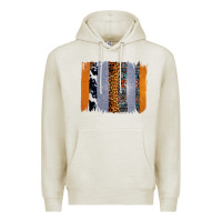 Oatmeal Heather Western Cowhide Glitter Aztec Leopard Pattern Brushstroke Premium Hoodie - Bettercallsaul