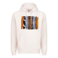 Pale Pink Western Cowhide Glitter Aztec Leopard Pattern Brushstroke Premium Hoodie - Bettercallsaul