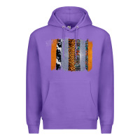 Purple Western Cowhide Glitter Aztec Leopard Pattern Brushstroke Premium Hoodie - Bettercallsaul